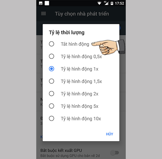 Tắt hình động